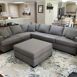 Sectional With Storage Ottoman