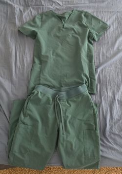 Mandala Scrubs Set (Size XS) - Caribbean Blue - Excellent Condition