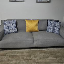 Grey Sofa and Armchair