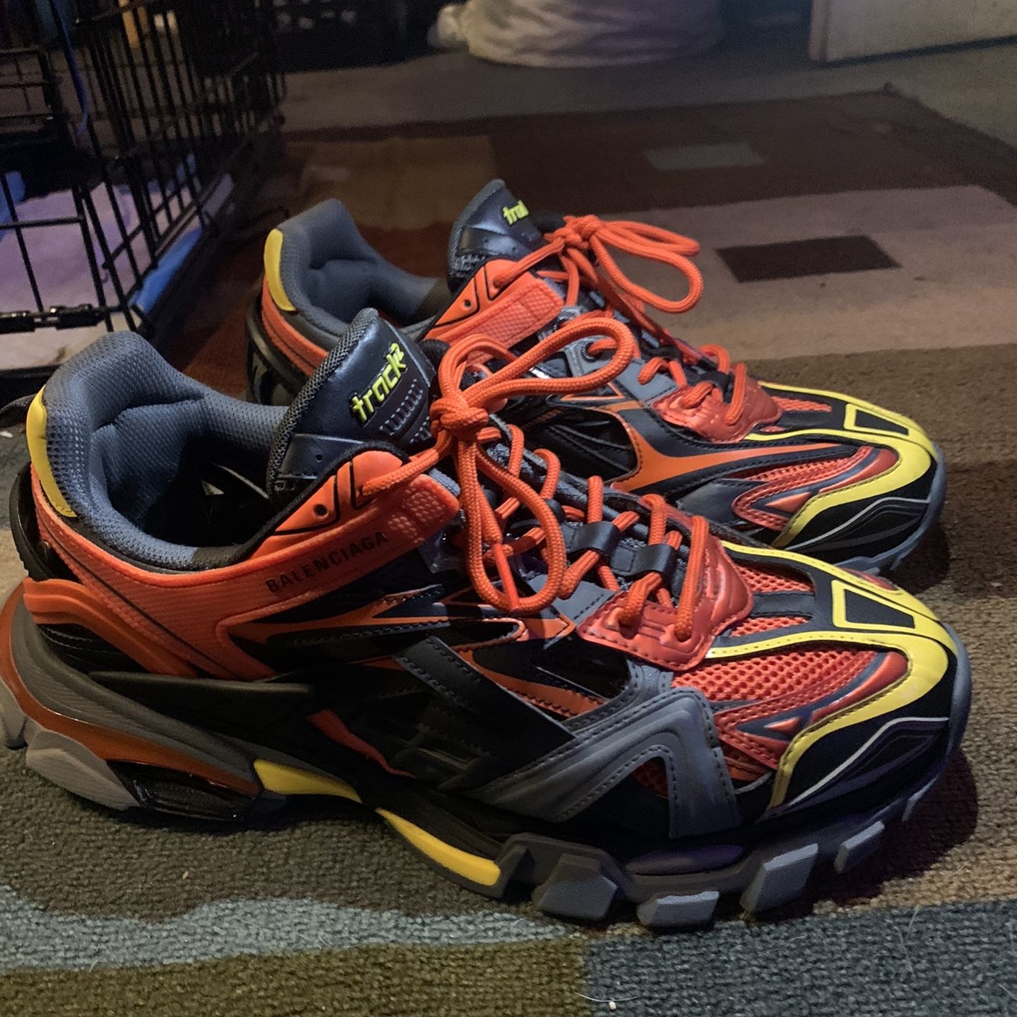 靴 BALENCIAGA Truck 2 Multi Color Sneakers Balenciaga Track 2 Sneakers in Multicolor Polyurethane