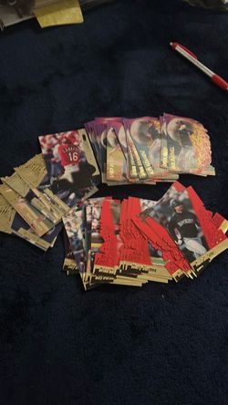 1996 Topps Laser Baseball Cards Large Lot – Vintage Die-Cut Collection, 42 cards total