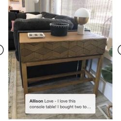 Tachuri Geometric Front Console Table/Desk