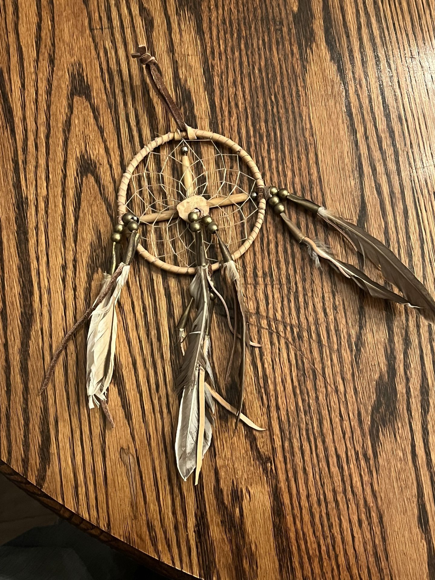 Small Feathered Wooden Dream Catcher