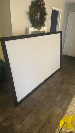 Moving out - 100 inch Projector Screen - Silver Ticket Products STR Series 6 Piece Home Theater Fixed Frame 4K / 8K Ultra HD, HDTV, HDR & Active 3D Mo