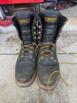 Carolina Built For Work Black Leather Work Boots