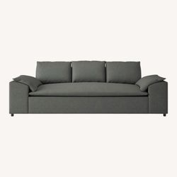 CB2 100" Algora Charcoal Grey Performance Sofa