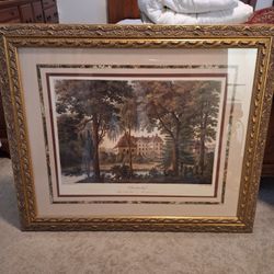 LARGE Christinehof Framed and Matted Etching Print