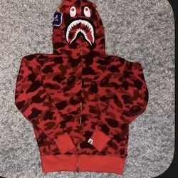 Red Bape Hoodie Size Small