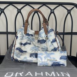 Brahmin Sky Blue Copa Cabana Purse &  Wallet