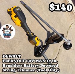 DEWALT FLEXVOLT 60V MAX 17 in. Cordless Battery Powered Attachment Capable Trimmer (Tool Only)