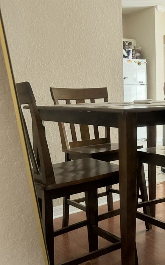 Square Wooden Table & Chairs