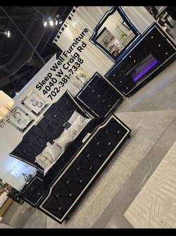 ✨️ King, Cal King, Queen Bed Frame ✨️ Furniture Sectionals, Bedrooms, Dining Avail