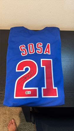 Sammy Sosa signed custom Jersey XL with COA