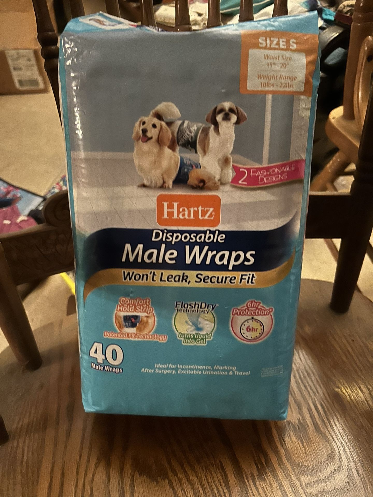 Small Disposable Male Dog Wraps