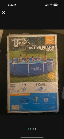 Summer Waves 15 ft  x 33in Round Active Frame Above Ground Pool
