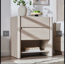 2 Tall Modern Nightstand with Charging Station.
