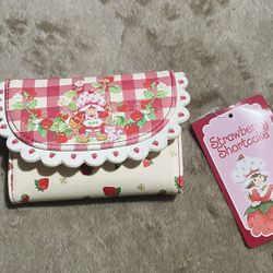 Strawberry Shortcake and Custard Gingham wallet