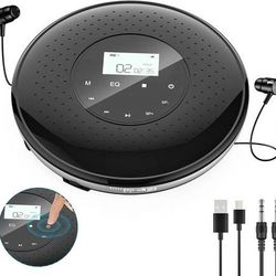 Brand New Portable Rechargeable CD Player w Touch Buttons, LCD Display, Anti Skip, AUX/3.5mm 