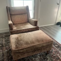 MCM Chair with Ottoman