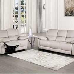 Leather Recliner Sofa And Loveseat Set Brand New