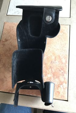 Black leather camera case