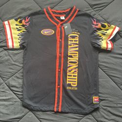 Nike Sponsor Of Championship Athletes Flames Baseball Jersey