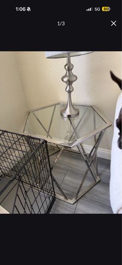 3 pc glass table set