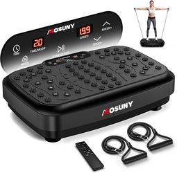 NEW Vibration Plate Exercise Machine – Full Body Workout, 199 Speeds, Resistance Bands