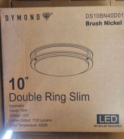 Dymond 10" Flushmount Cieling Light in Brushed Nickel 4000K