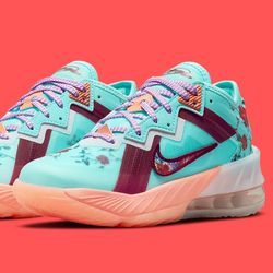 Nike LeBron XVIII Low GS ‘Daughters’ X Mimi Plange DN4177-400 6Y= Women Sz 7.5
