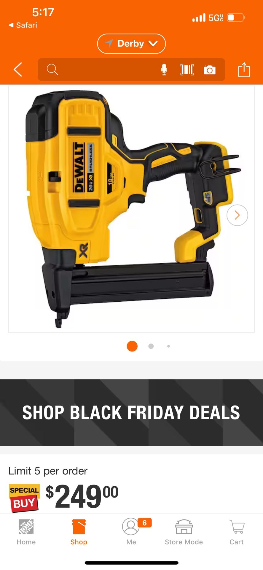 Dewalt 18gauge Stapler Gun