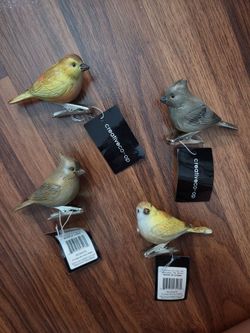 Set of 4 Bird Clips New