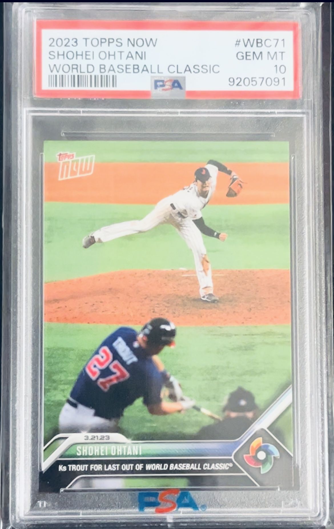 World Baseball Classic Ohtani And Trout Psa 10