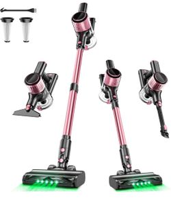 VOKENE Cordless Vacuum Cleaner, 8 in 1 Powerful Suction Lightweight Vacuum Cleaner for Home, LED Display, 3 Suction Modes, 45Mins Detachable Battery S