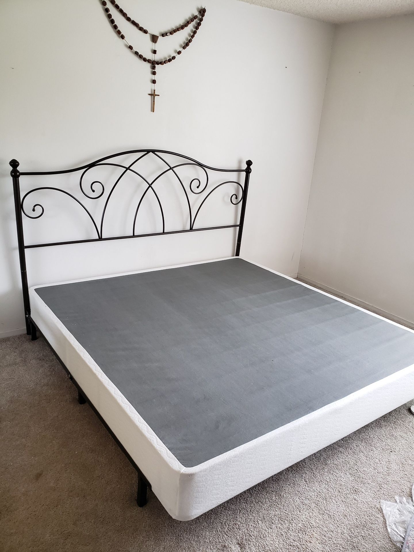 King Size Headboard & Mattress Base