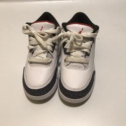 Nike Air Jordan 3 Retro SE TD 'Fire Red' Denim DB0443-100 PS Kids Size 11C