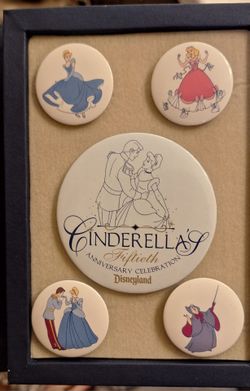 Cinderella's 50th Anniversary Celebration button set disney