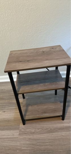 3-Tier Industrial Side Table