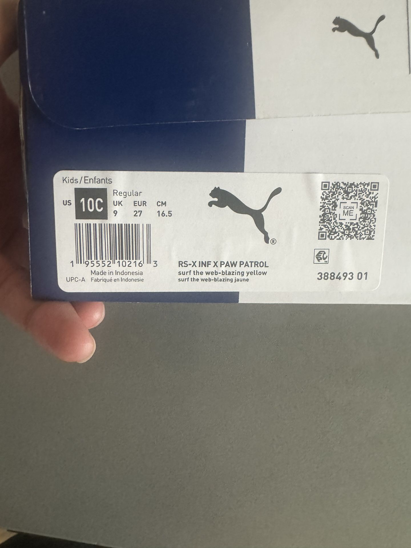 Puma Paw Patrol Sneakers Size 10C
