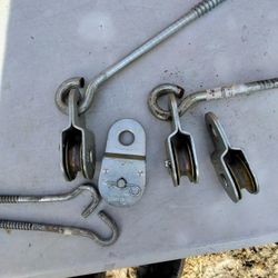 Cable Pulleys And Attachment Hooks