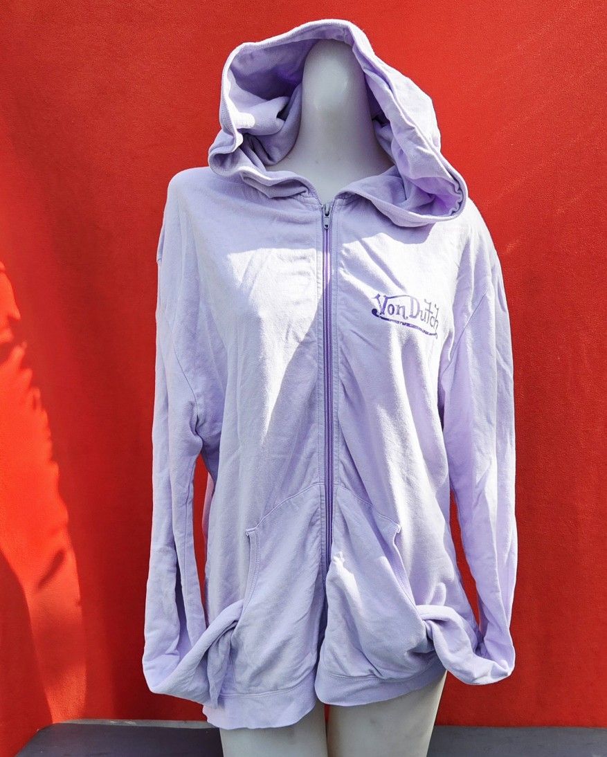 VON DUTCH VINTAGE LADYS HOODIE XL PURPLE LIGHT