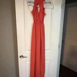 Elegant coral colored evening dress Sz 6