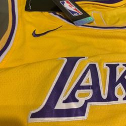 New!! Lakers Yellow Jersey James #6 XL