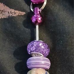 Murano Glass Keychain (Purple) 