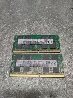 16gb DDR4 x2 sticks = 32gb
