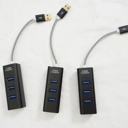 3x Cable Creation 4 Port USB Type Data Hub, 3x included.