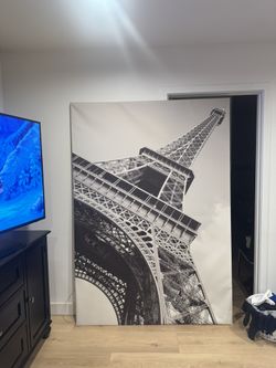 Eiffel Tower Art, Wall Art, Home Decor, Canvas