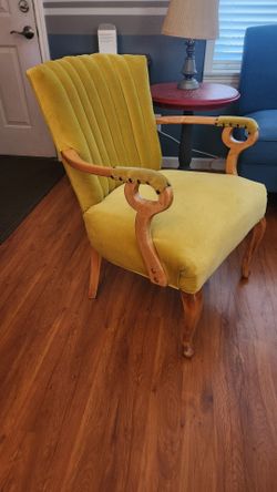 Vintage Channel Back Arm Chair 