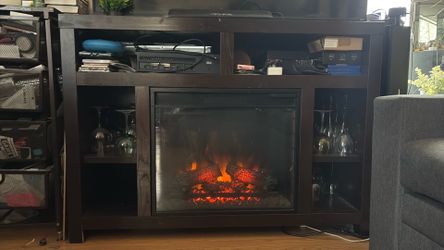 Dark Brown fireplace