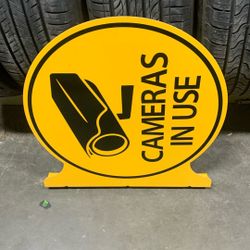 Camera In Use Signage 19”
